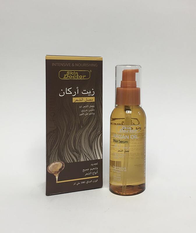 سرم روغن آرگان مو دکتر اسکین بازسازی کننده و نرم کننده برای انواع مو 100 میلی skin doctor intensive & nourishing argan oil hair serum 