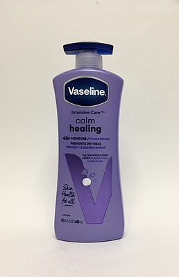 لوسیون مرطوب کننده و آبرسان 48 ساعته بدن وازلین 600 میلی Vaseline intensive care calm healing 48h moisture lotion