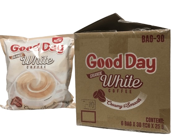 کافی میکس گود دی وایت عمده GOOD DAY white کارتن 6 بسته 30 ساشه ای GOOD DAY grand white coffee creamy & smooth