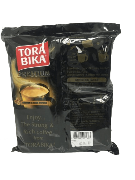 کافی میکس تورابیکا پرمیوم 3 در 1 TORA BIKA عمده کارتن 12 بسته 20 عددی TORA BIKA premium 3 in 1 strong & rich coffee