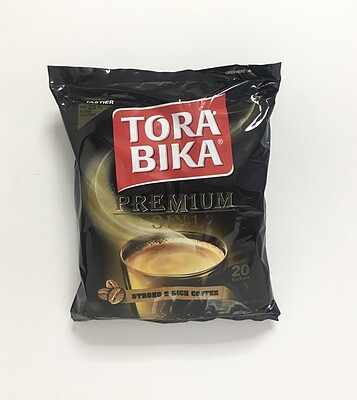 کافی میکس ترابیکا پرمیوم 3 در 1 TORA BIKA عمده کارتن 12 بسته 20 عددی TORA BIKA premium 3 in 1 strong & rich coffee