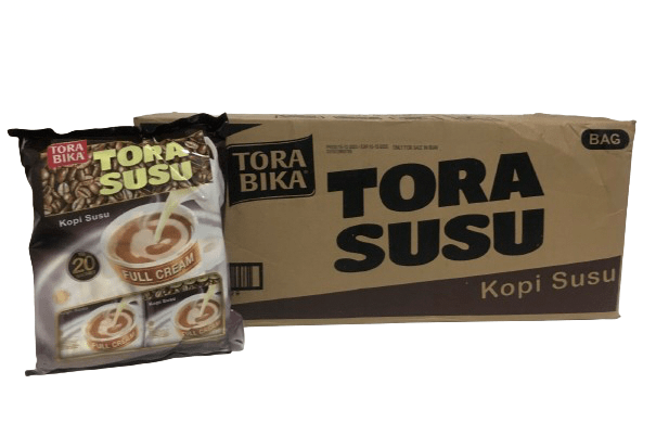 کافی میکس تورابیکا سو سو عمده TORABIKA TORA SUSU کارتن 12 بسته 20 ساشه ای TORABIKA TORA SUSU full cream