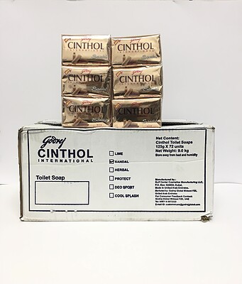 صابون صندل عمده کارتن 12 بسته 6 عددی 125 گرمی CINTHOL sandal soap with deodorant