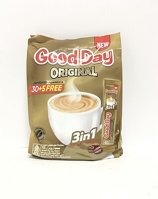 کافی میکس 3 در 1 اورجینال گوددی عمده کارتن 12 بسته (هر بسته 35+5 ساشه) Good Day 3 in 1 Original instant coffee