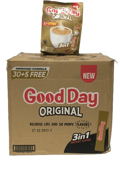 کافی میکس 3 در 1 اورجینال گوددی عمده کارتن 12 بسته (هر بسته 35+5 ساشه) Good Day 3 in 1 Original instant coffee