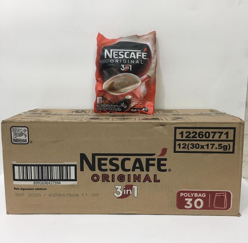 قیمت عمده کافی میکس 3*1 نسکافه (کارتن 12 بسته 30ساشه ای) NESCAFE ORIGINAL 3in1