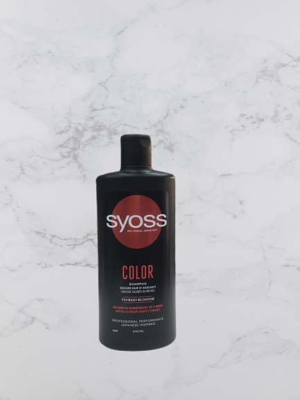 قیمت شامپو سایوس مخصوص موهای رنگ شده و هایلات شده 440 میلیSYOSS Color shampoo with Tsubaki Blossom