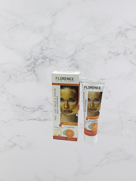  ماسک و سرم لایه بردار صورت فلورانس با ویتامین سی 100 میلی FLORENCE face peeling mask and serum with vitamin C 