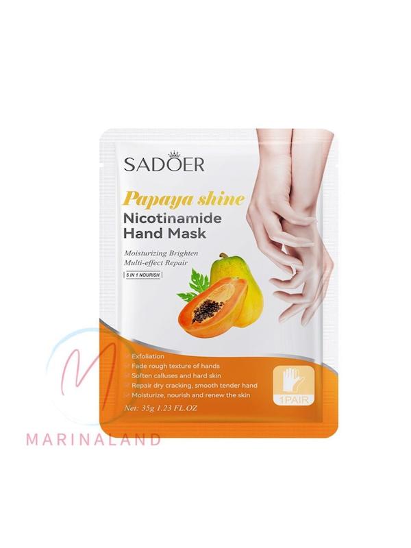 ماسک ورقه ای سفید کننده دست حاوی نیاسینامید و ویتامین سی سادور