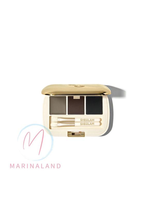 پالت ابرو سه تایی شیگلم رنگ 102 Ash Brown