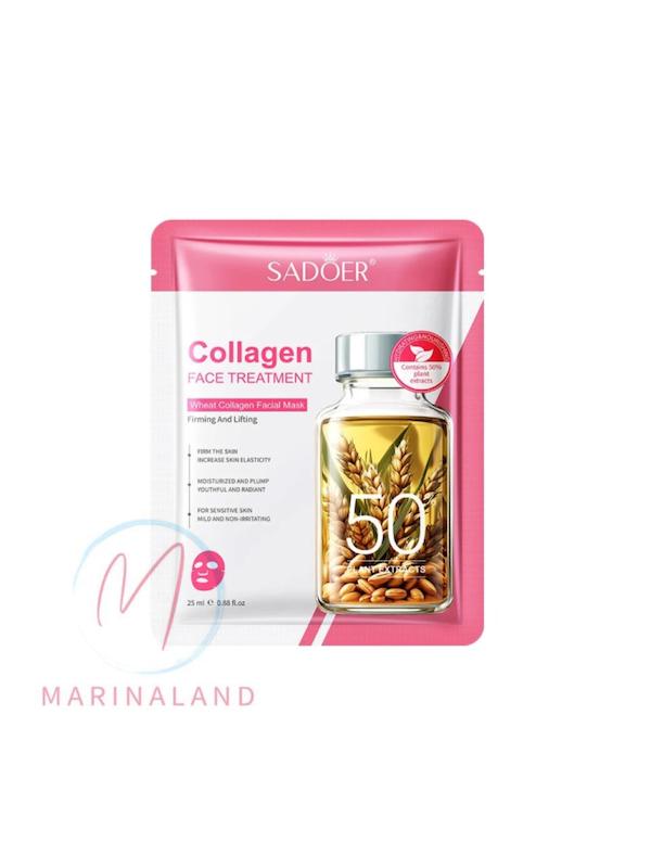 ماسک ورقه ای تکی صورت کلاژن گندم sadoer