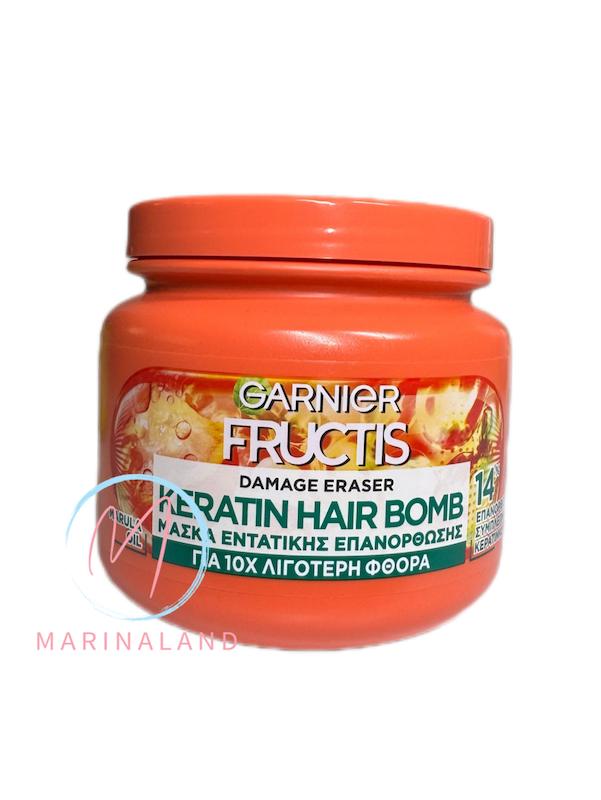 ماسک مو کراتین گارنیر فروکتیس مدل Damage Eraser Keratin Hair Bomb