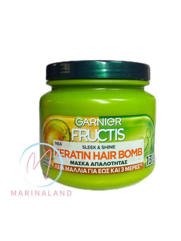 ماسک مو کراتین گارنیر فروکتیس مدل Sleek & Shine Keratin Hair Bomb