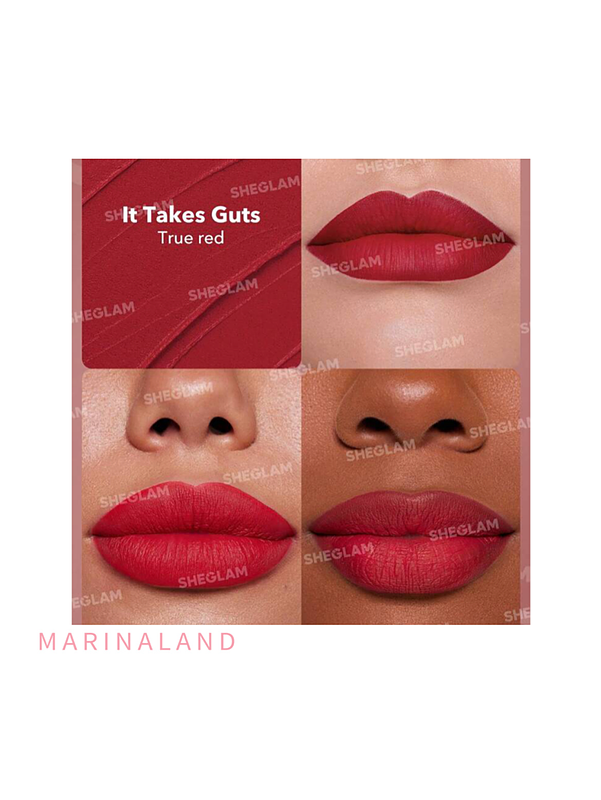 رژلب جامد مات بادوام شیگلم رنگ It takes guts 