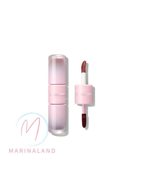 تینت لب پیِل‌آف و گلاس دوکاره شیگلم مدل Line To Shine Peel-Off Lip Stain & Gloss Duo رنگ Fig Cookie