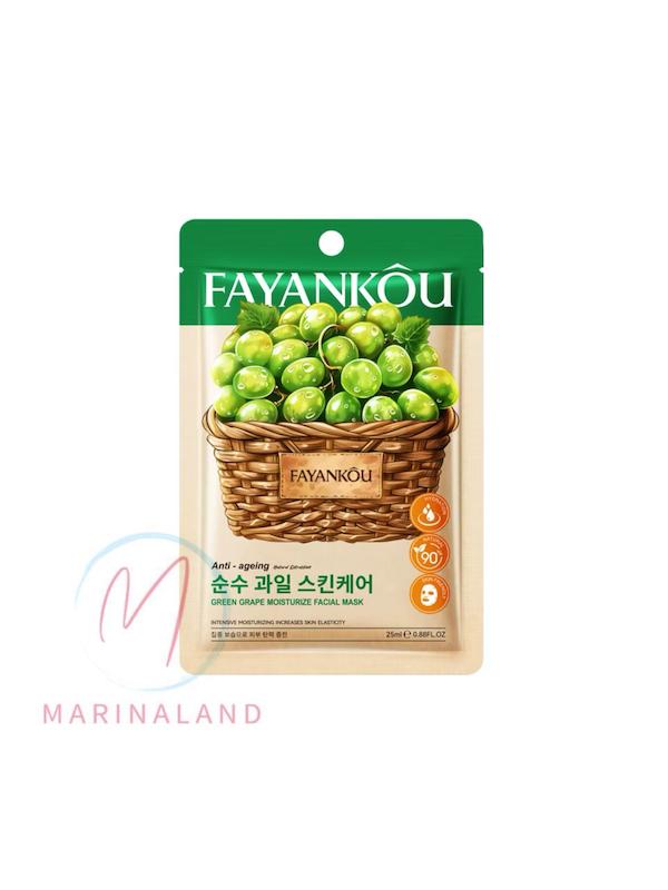 ماسک تکی ورقه‌ای انگور سبز فایانکو مدل Green Grape Special Facial Mask