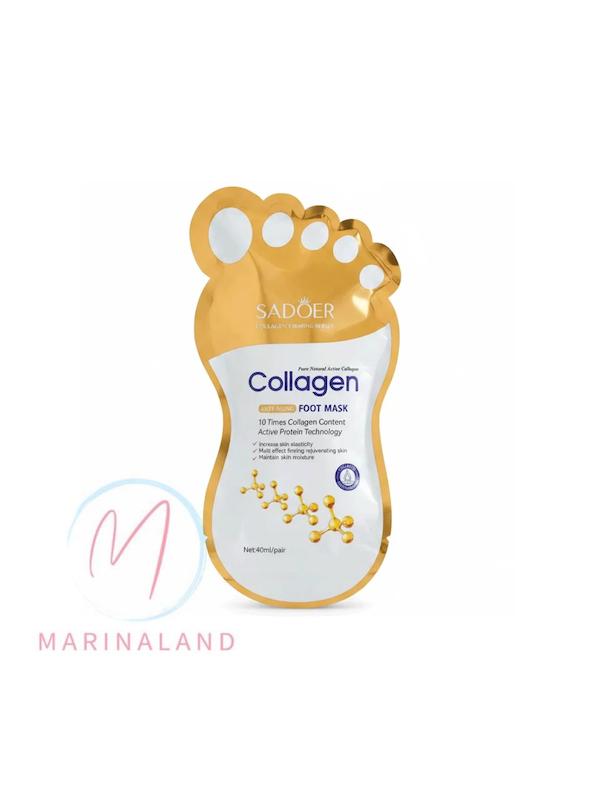 ماسک پا ضد چروک و سفت کننده سادور مدل SADOER Collagen Anti-Aging Foot Mask 