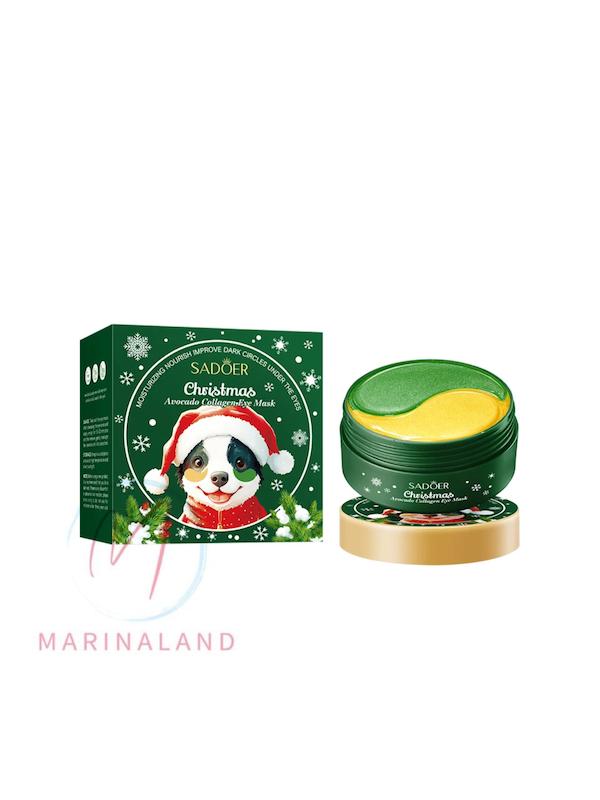 پچ زیر چشم آووکادو و کلاژن سادور مدل SADOER Christmas Avocado Collagen Eye Mask
