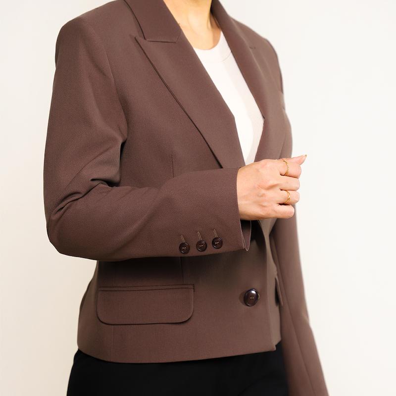 کراپ کت زنانه کجراه ۲ دکمه  ( 5464 )