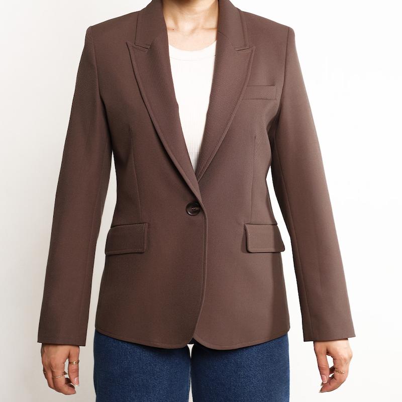 کراپ کت زنانه کجراه تک دکمه  ( 5598 )