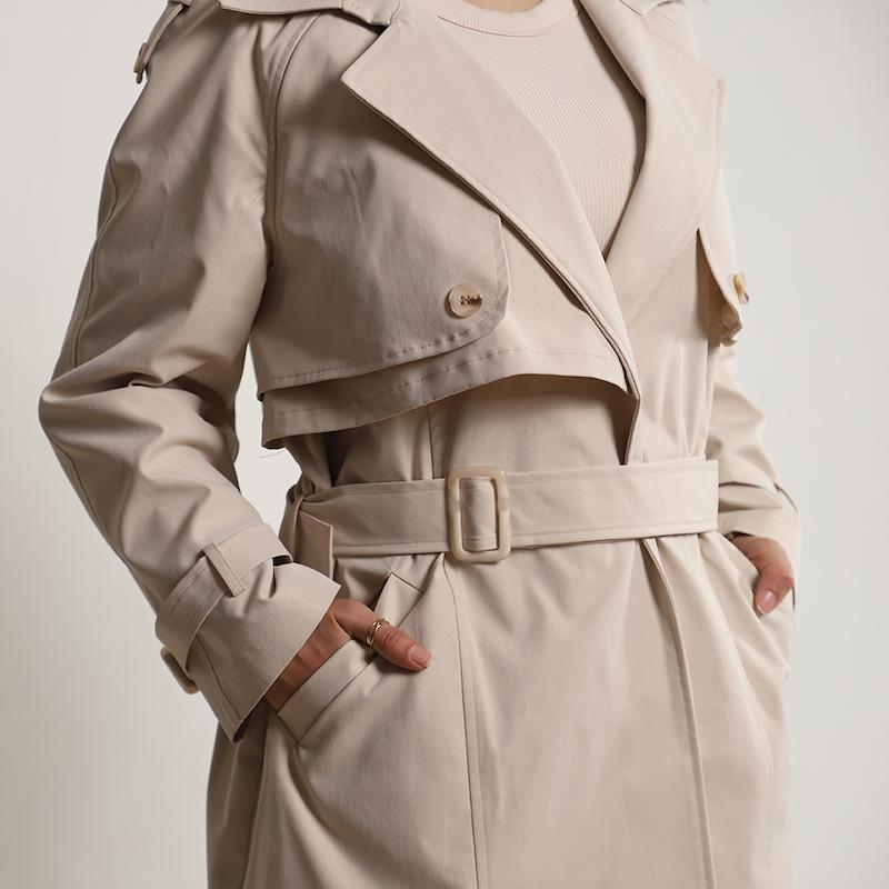 ترنج کت زنانه بلند بارانی ( 5223 )