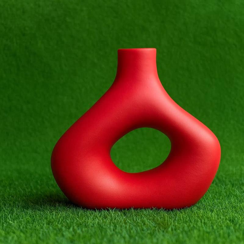 قالب گچی گلدان دونات دفرمه کد 35   (سرامیک مولدینگ)