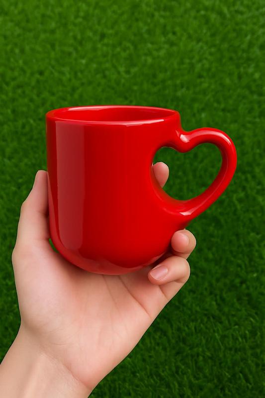 قالب گچی ماگ دسته قلبی کد 01 ( آرت مولد )