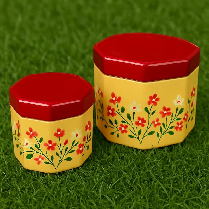 قالب گچی  قندان هشت ضلعی کوچک با درب  ( کد 35 )