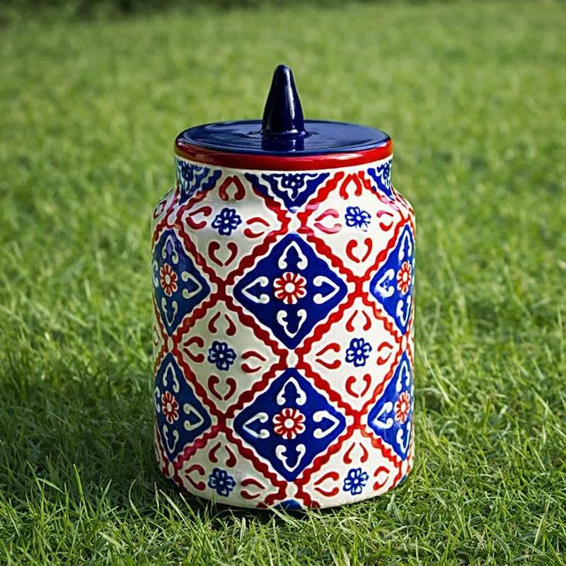 قالب گچی گلدان یا بانکه متوسط با درب بدون دسته کد 49 ( سرامیک مولدینگ )