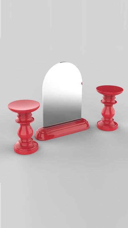 قالب گچی پایه نگهدارنده آینه ( اسپیرال مولد )