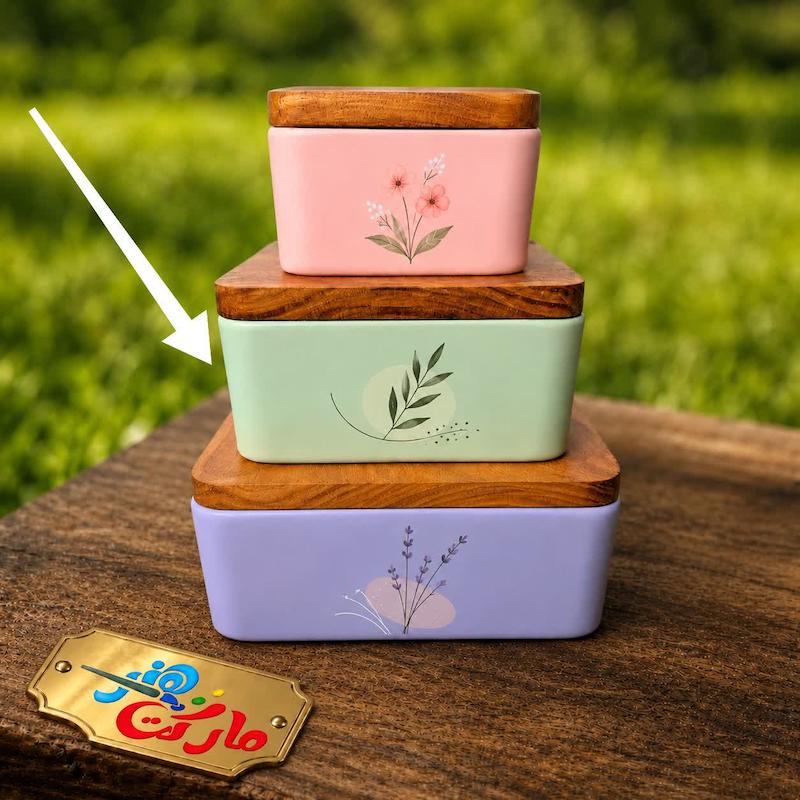 قالب گچی شکلات خوری چهار گوش سایز متوسط بدون درب ( آرت مولد )