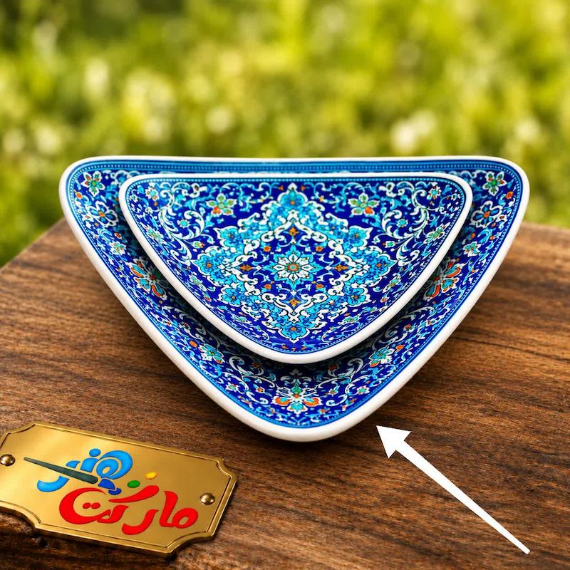 قالب گچی بشقاب مثلثی بزرگ کد 1123 ( نیکان سرام )