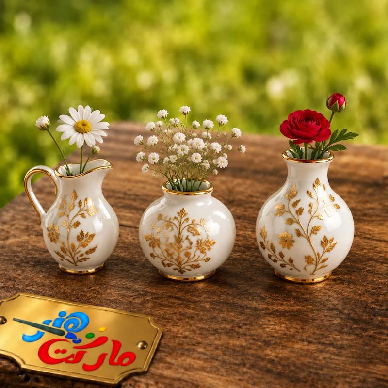 قالب گچی مینیاتوری گلدان 3 مدل کد 1008 ( دنسی )