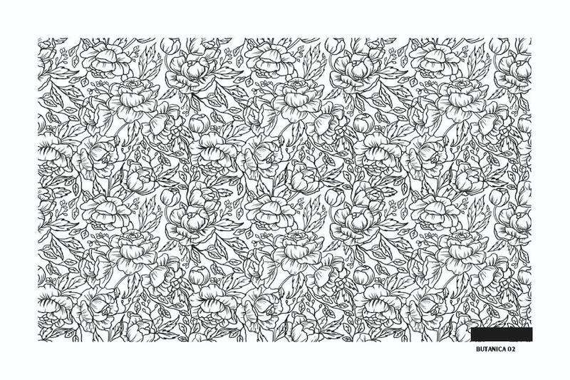 ترانسفر زیر لعابی 02 botanica مشکی ( لومینا )