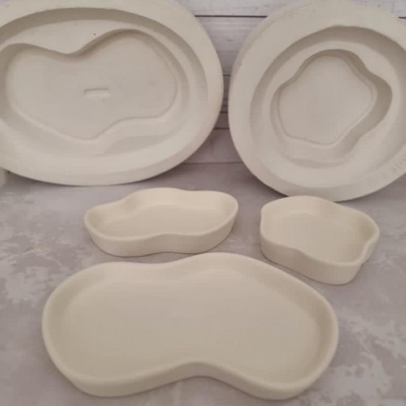 قالب گچی سرو دفرمه یا زیر فنجونی سایز بزرگ( آرت مولد )