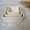 قالب گچی شکلات خوری چهار گوش در سه سایز بدون درب ( آرت مولد )