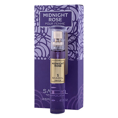 عطر جیبی زنانه صندل میدنایت رز MIDNIGHT ROSE حجم 25 میل