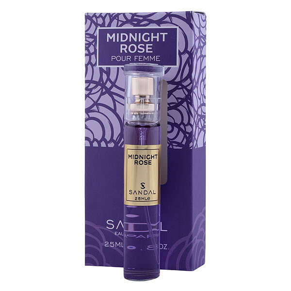 عطر جیبی زنانه صندل میدنایت رز MIDNIGHT ROSE حجم 25 میل