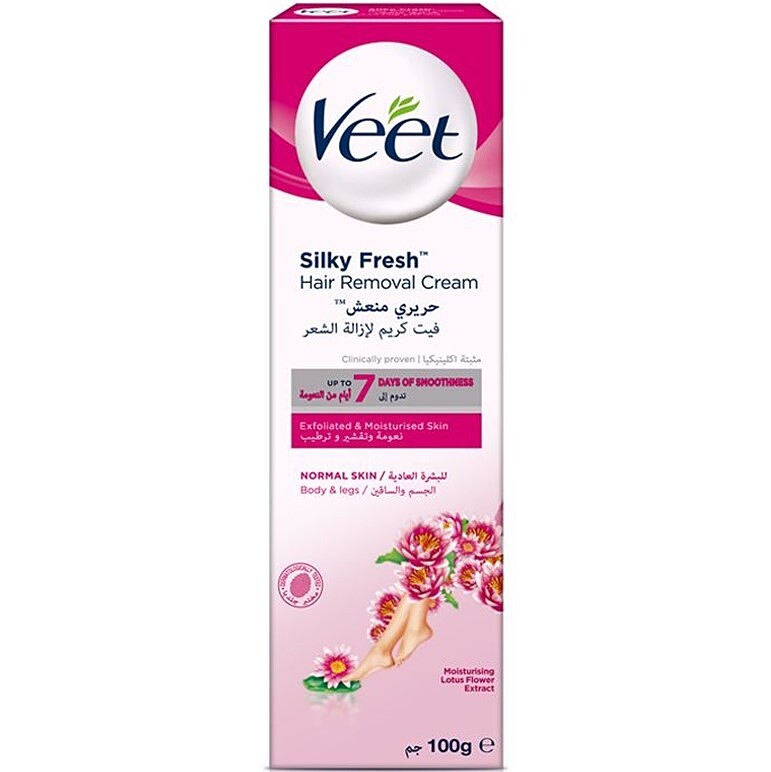 کرم موبر بدن پوست های نرمال ویت Veet Silky Fresh حجم 100 میلی لیتر