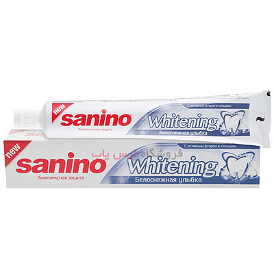 خمیر دندان سفید کننده سانینو sanino مدل whitening حجم 100میلی