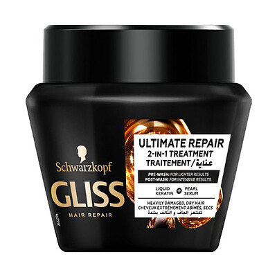 ماسک مو گلیس مدل Ultimate Repair مناسب موهای خشک و آسیب دیده 300 میل