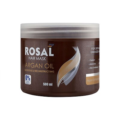 ماسک مو روغن آرگان بدون سولفات رزال |  Hair Mask Argan Oil 500ml ROSAL