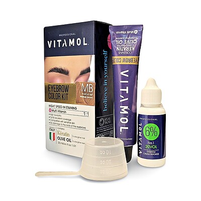 کیت رنگ ابرو ویتامول حجم ۳۰ میلی | Vitamol Eyebrow Color 