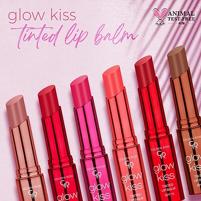 تینت لب جامد ( بالم لب رنگی ) گلدن رز مدل Glow kiss شماره 05