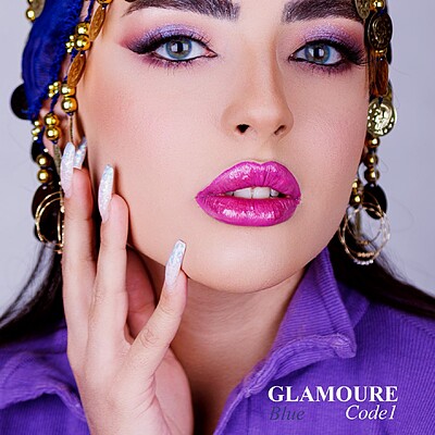 لنز رنگی گلامور آبی شماره 1 | Glamour Color Lenses