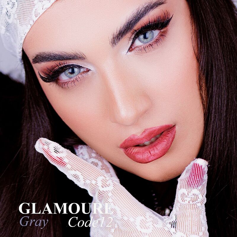 لنز رنگی گلامور طوسی شماره 12 (سری جدید ساخت کره ) | Glamour Color Lenses