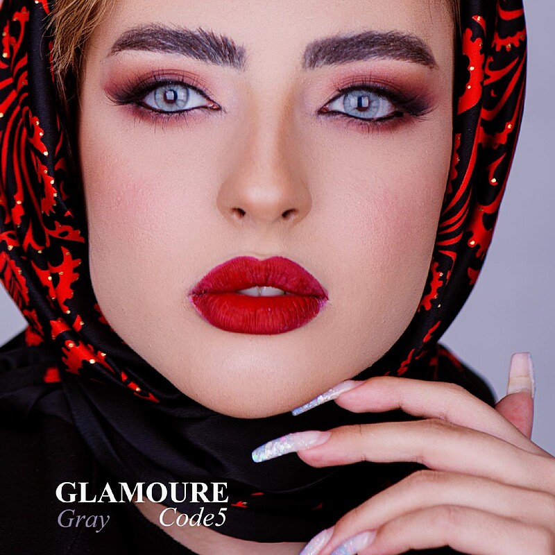 لنز رنگی گلامور طوسی شماره 5 (سری جدید ساخت کره ) | Glamour Color Lenses