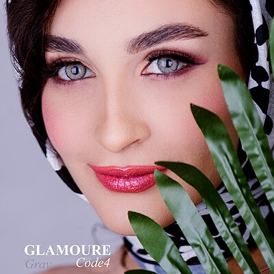 لنز رنگی گلامور طوسی شماره 4 (سری جدید ساخت کره ) | Glamour Color Lenses