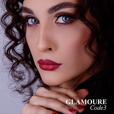 لنز رنگی گلامور طوسی شماره 3 (سری جدید ساخت کره ) | Glamour Color Lenses