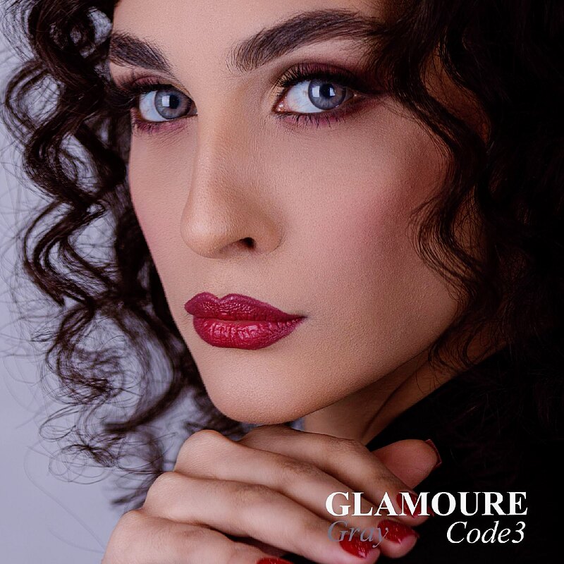 لنز رنگی گلامور طوسی شماره 3 (سری جدید ساخت کره ) | Glamour Color Lenses